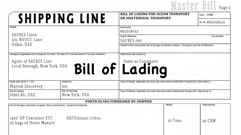 bill of lading là gì