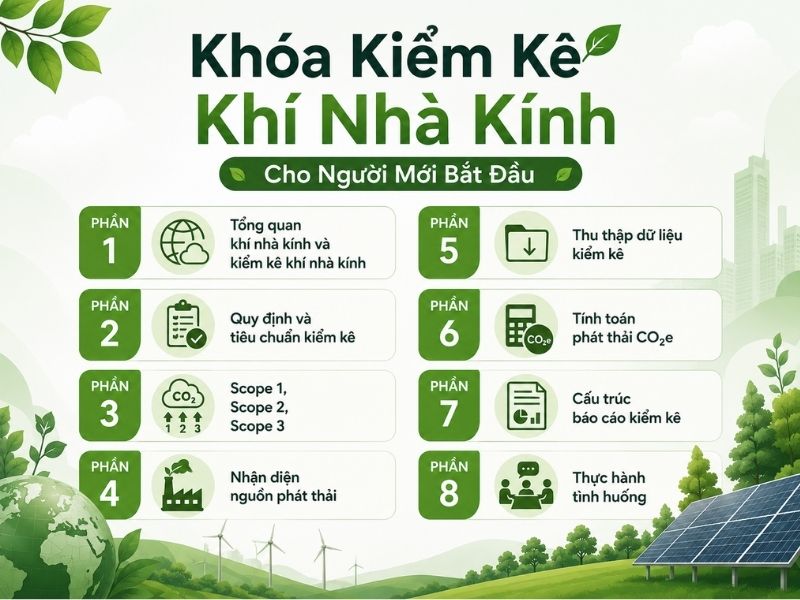 Khóa Kiểm Kê Khí Nhà Kính Cho Người Mới Bắt Đầu của Greentrain