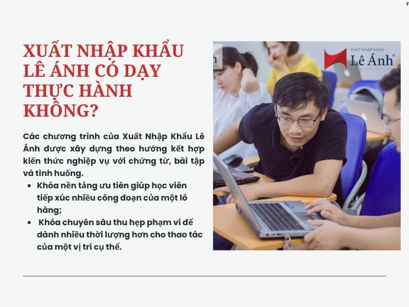 Chương trình học của Xuất Nhập Khẩu Lê Ánh